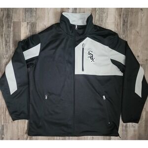 G-III Chicago White Sox Jacket Mens XL Black Grey Full Zip Track Mock Neck MLB